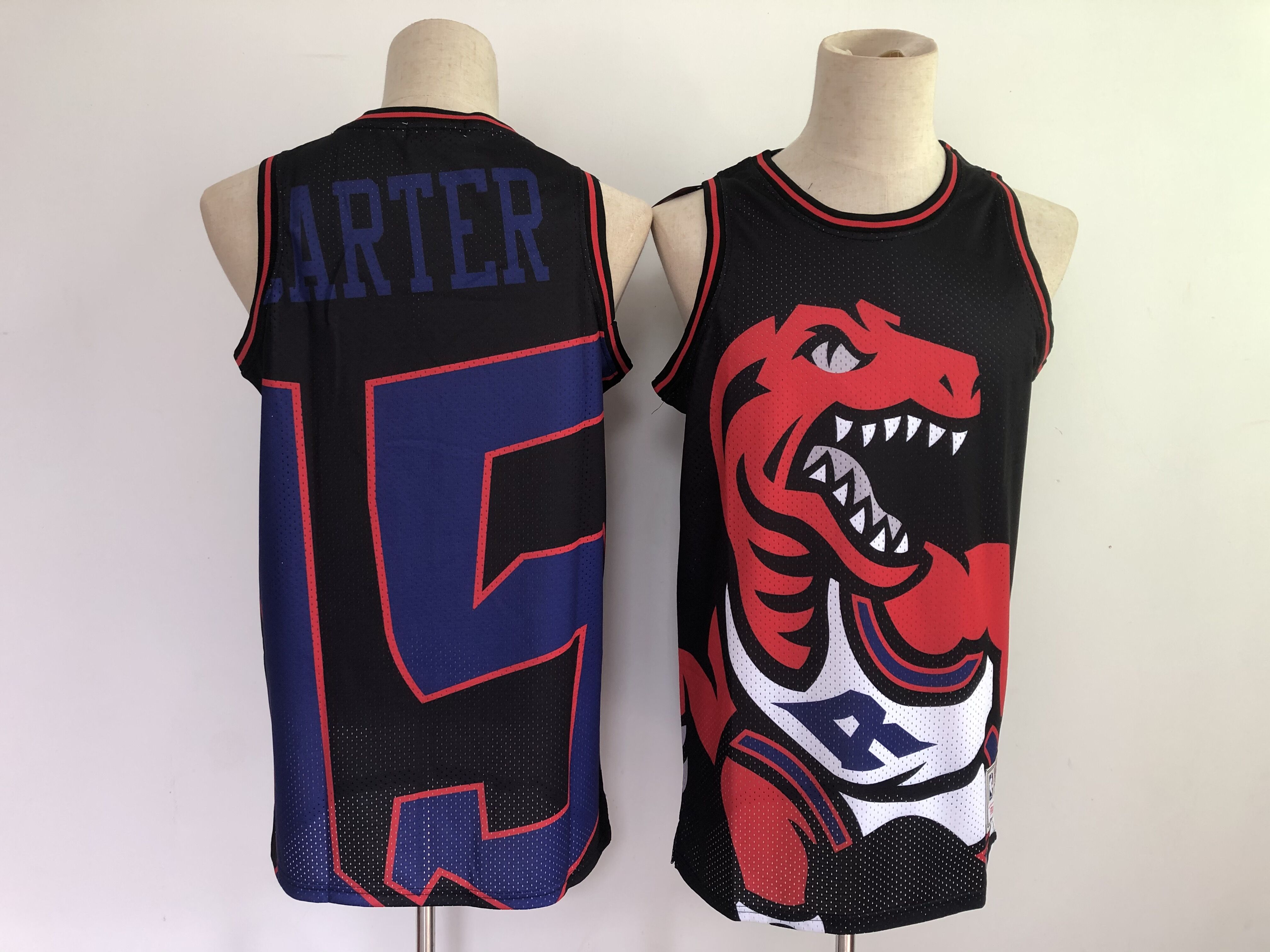 2021 Men Toronto Raptors 15 Carter Black big face NBA Jersey